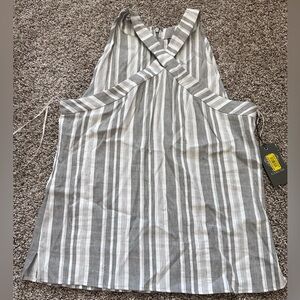 Vince Camuto Criss Cross Stripped Tank